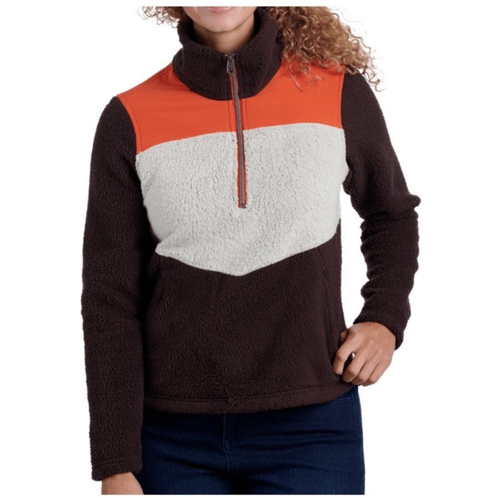 Kuhl Prism Women’s Fleece 1/2 Zip Pullover in Brown Small EUC